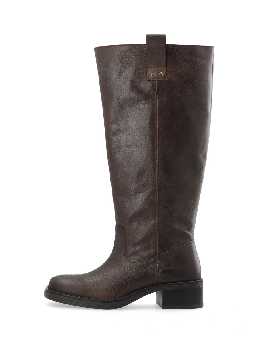 biamary leather boot - brown